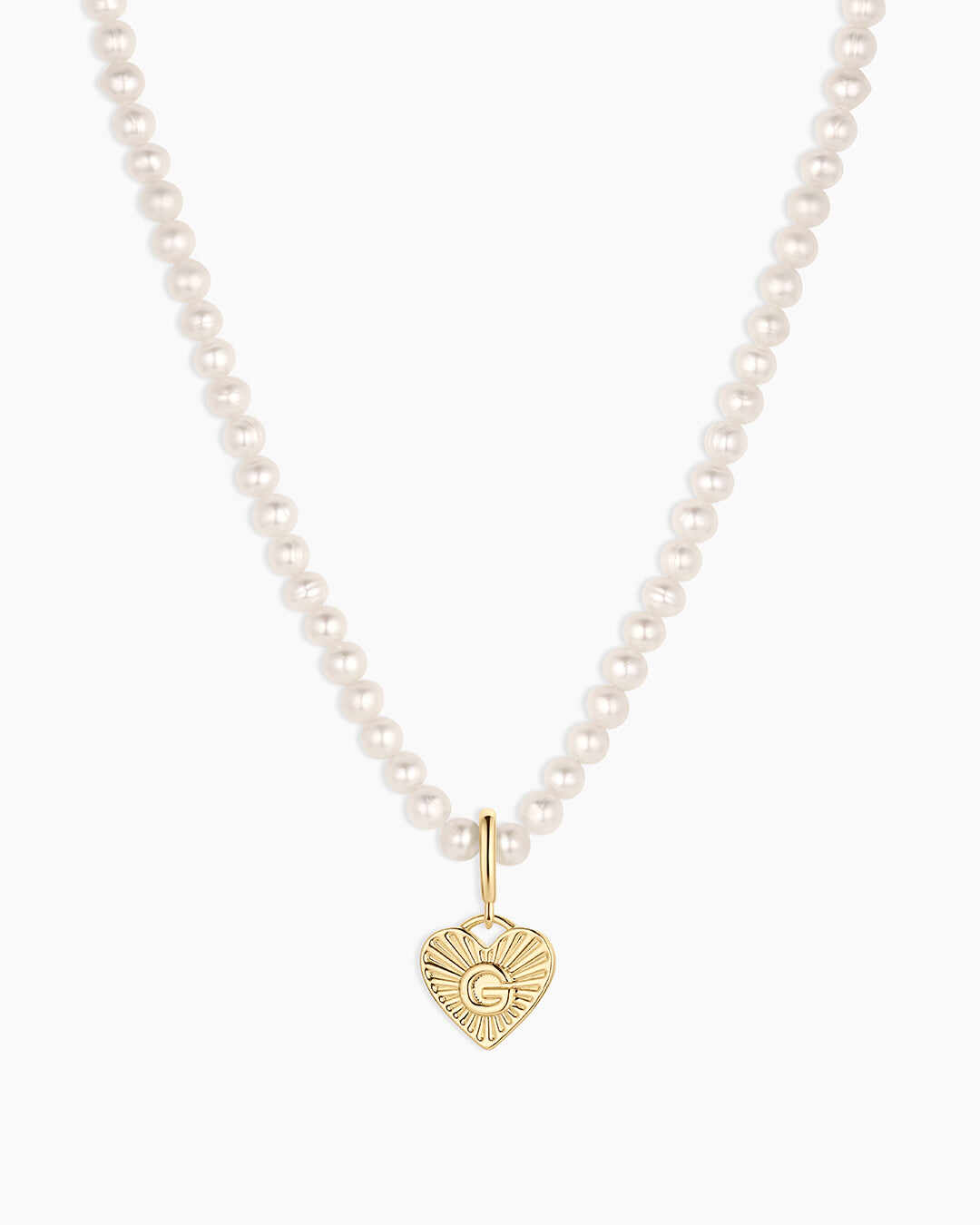 Vintage Heart Alphabet Charm Necklace