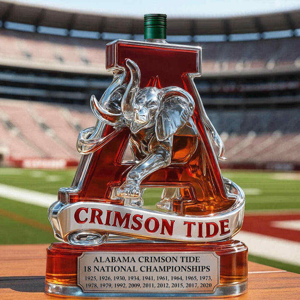 Alabama Crimson Tide Whiskey Bottle