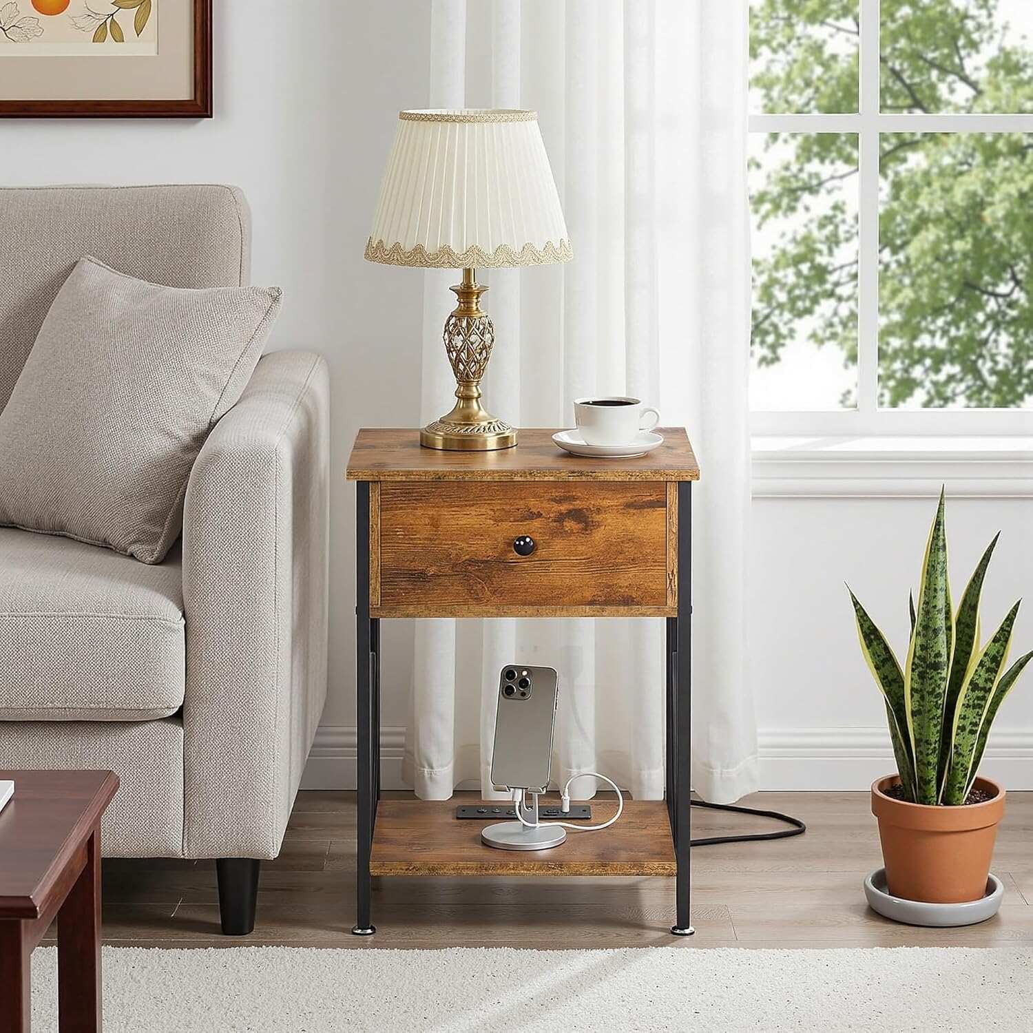 VECELO Nightstand Set of 2