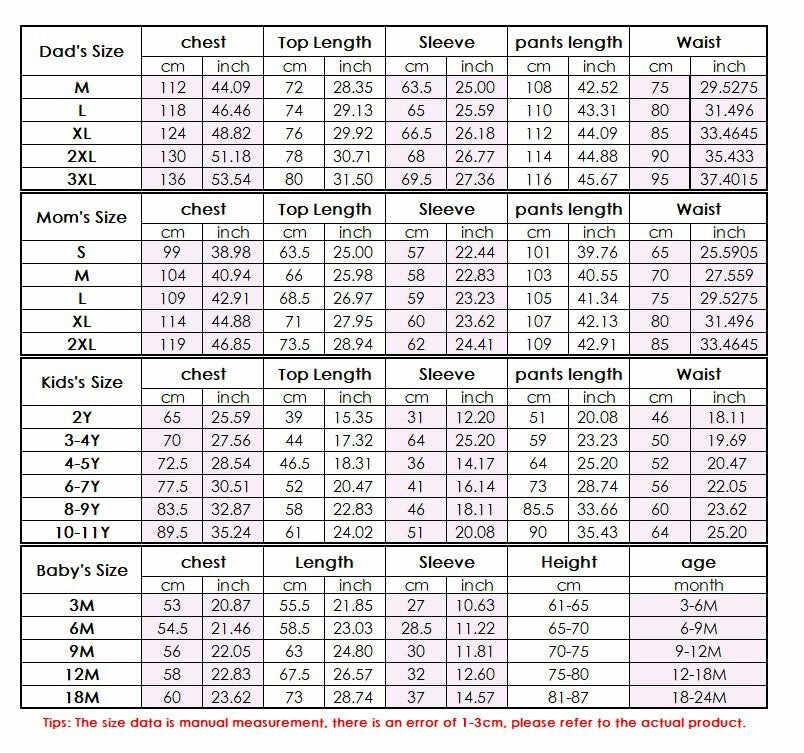 Family Matching Pajamas Set Merry Christmas