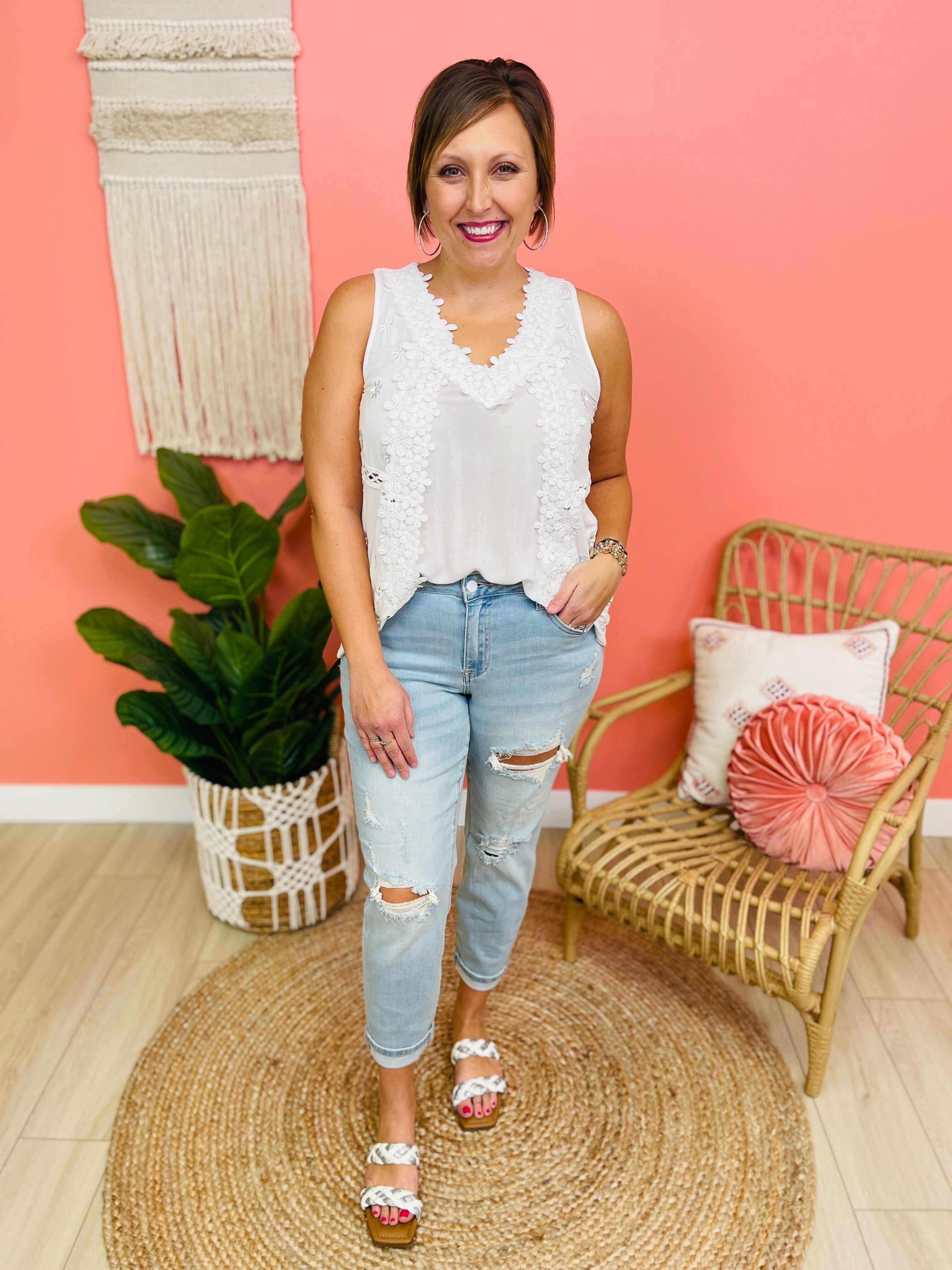 Plus/Reg Blushing Beauty Boyfriend Jeans