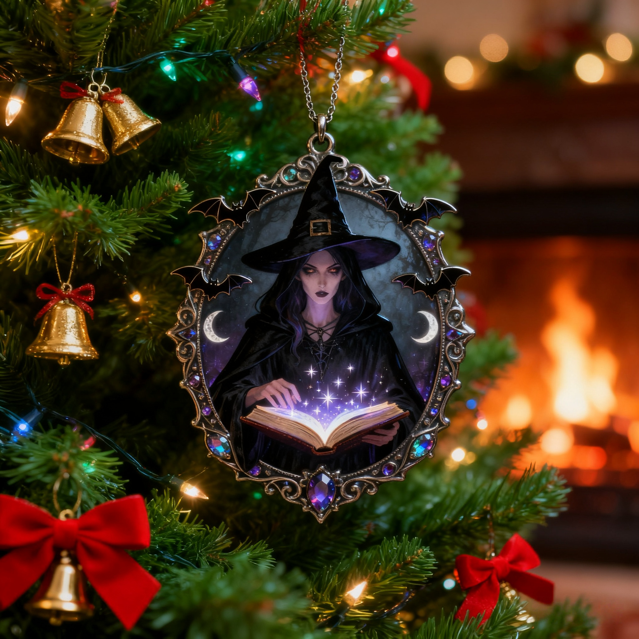 Mysterious Enchanting Witch Pendant Ornament