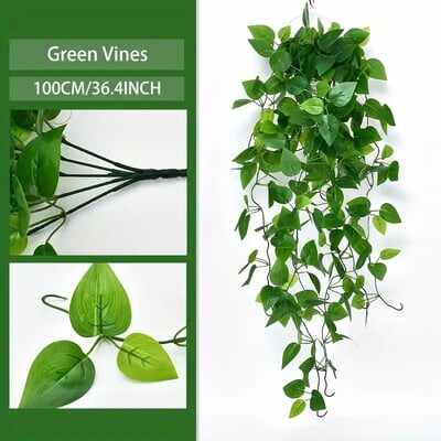 EverGreen Cascade! 3.6ft Faux Vine Trio--Easy to Grow Houseplant
