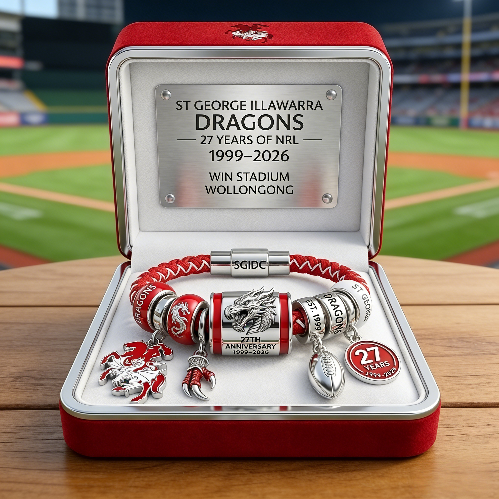 St George Illawarra Dragons 27 Years Commemorative Bracelet