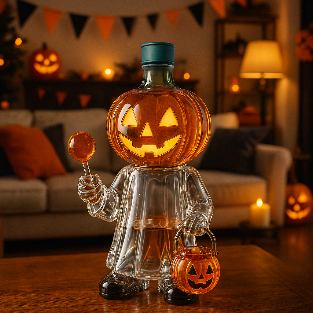 Jack-O’-Lantern Ghost  Whiskey Bottle