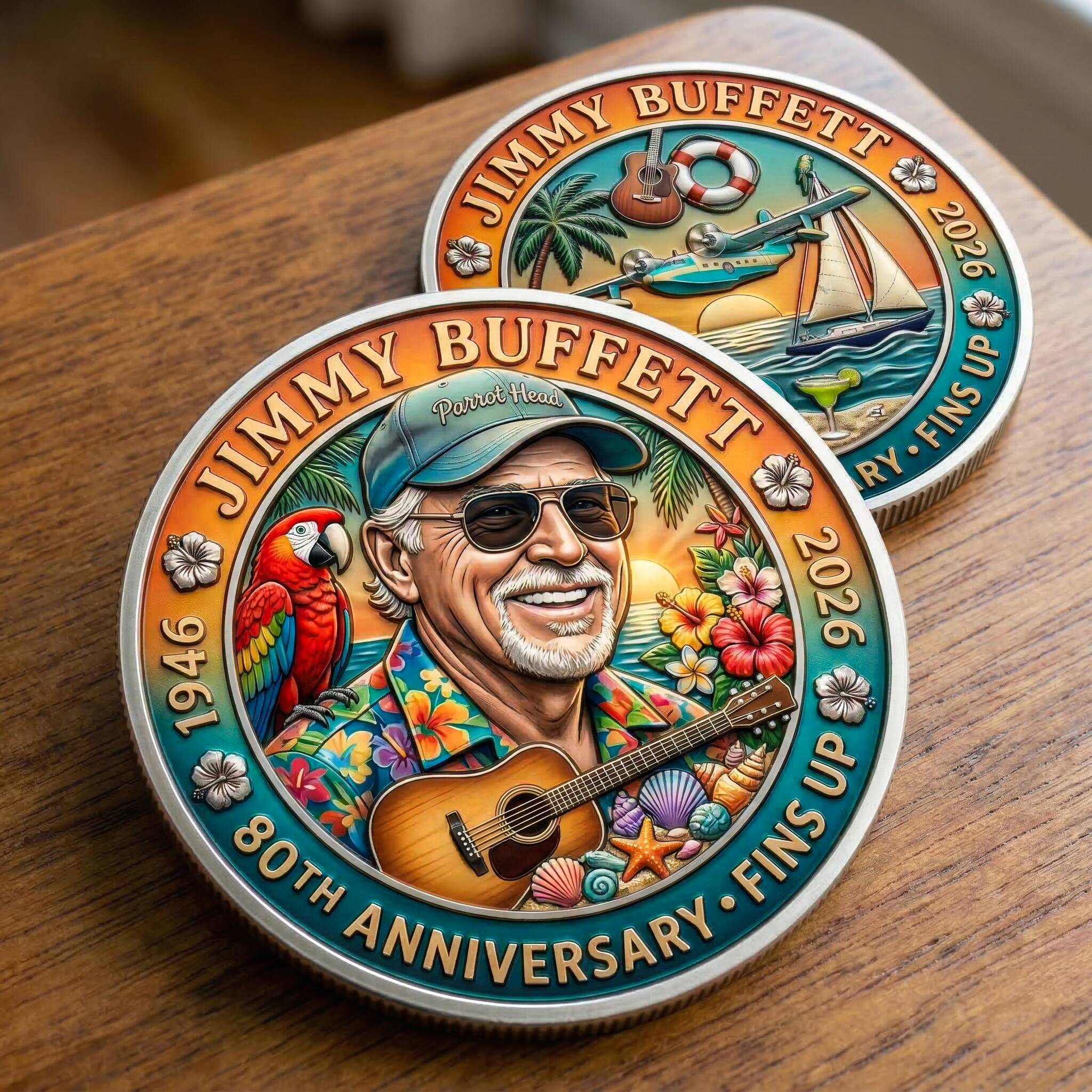 Jimmy Buffett 80th Anniversary Commemorative Coin