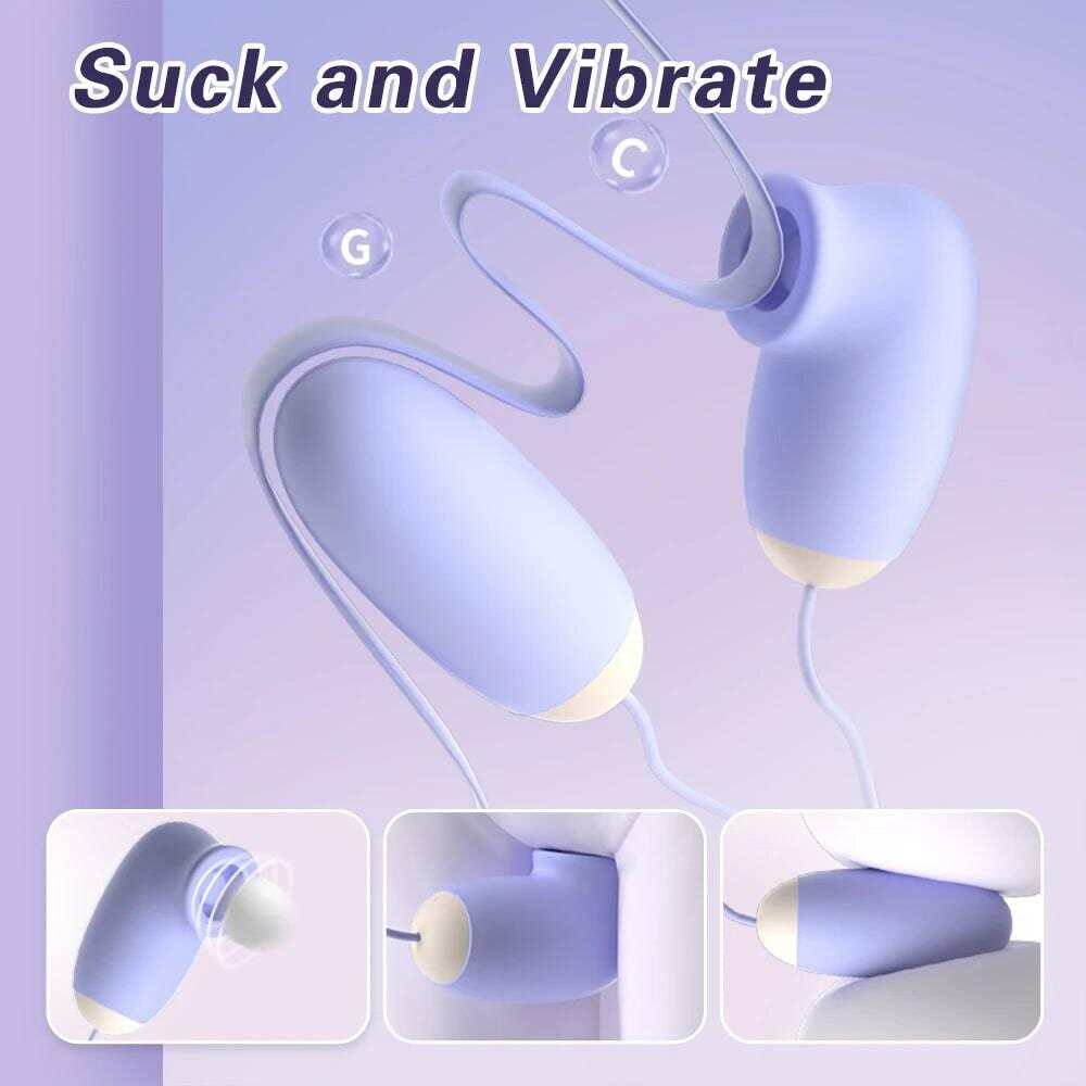 Earphone-Size Sucking & Vibrating Love Egg Massager