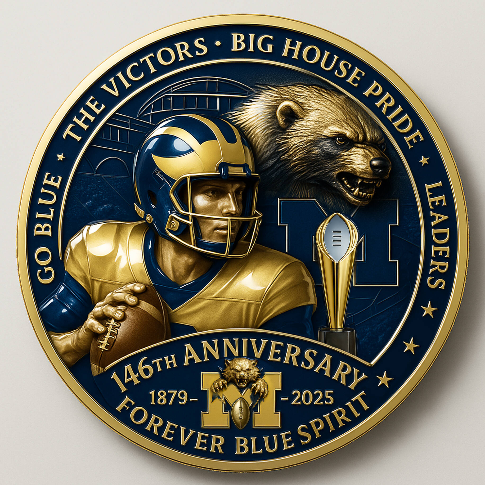 Michigan Wolverines 146th Anniversary Commemorative Coin