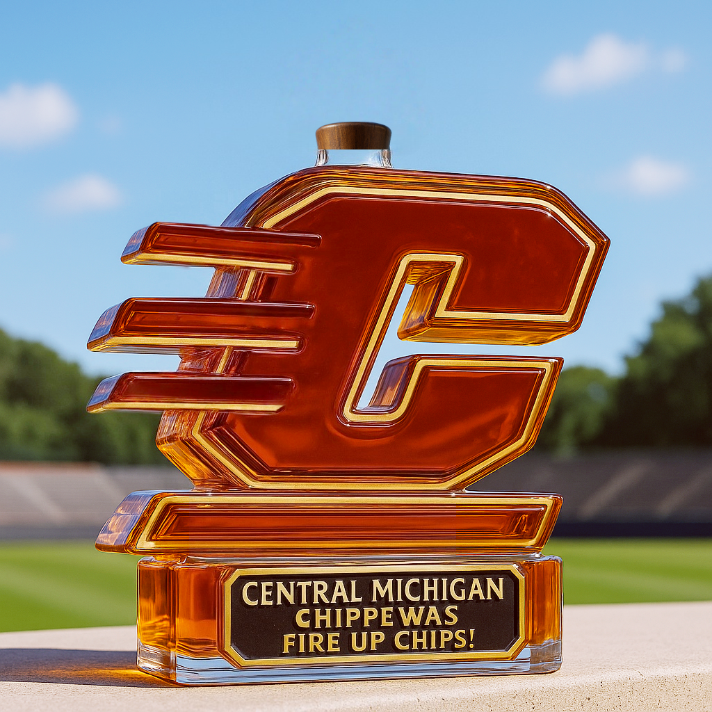 Central Michigan University Chippewas Limited Edition Whiskey Bottle