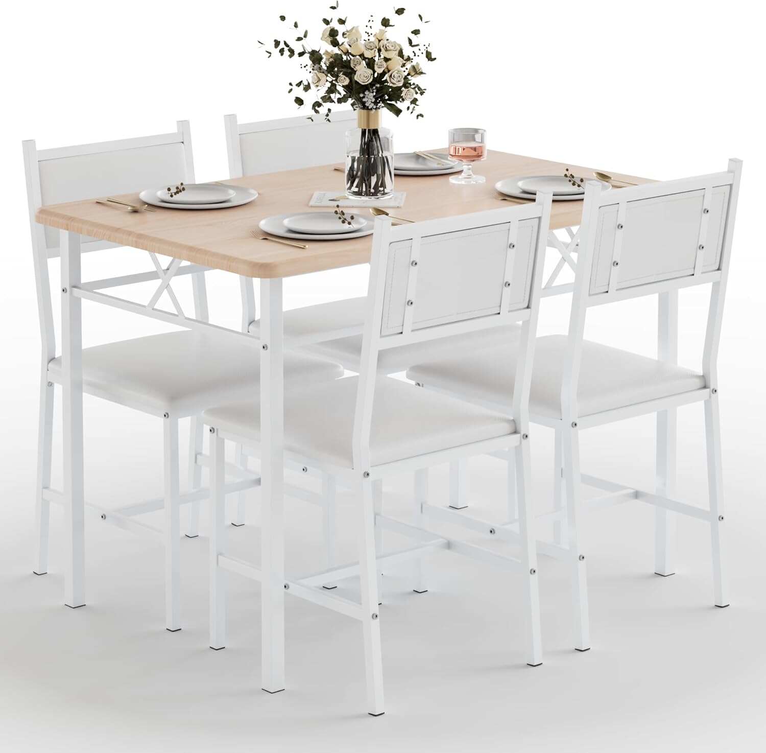 Dining Table Set for 4 with Chairs