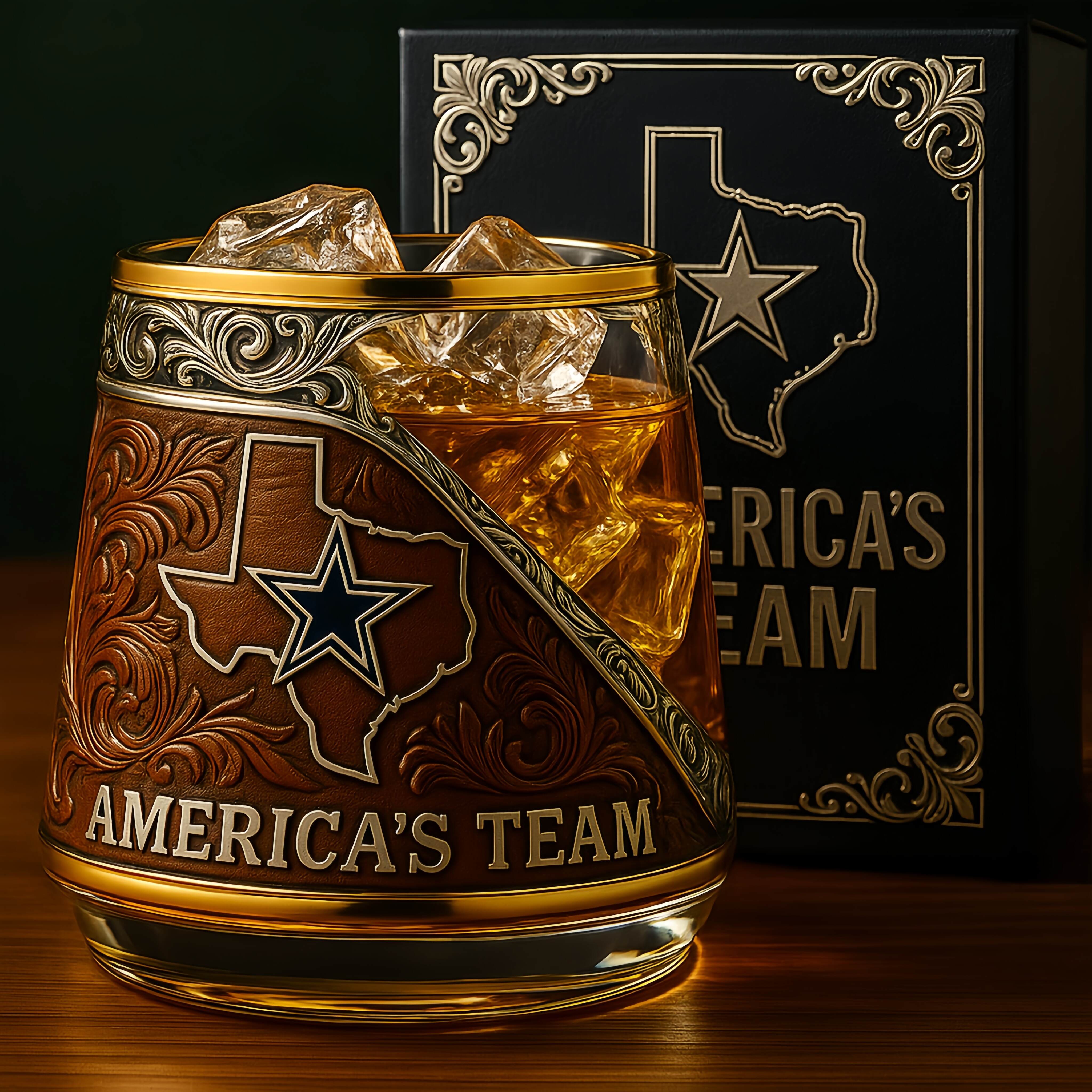 Dallas Cowboys – America’s Team Whiskey Glass