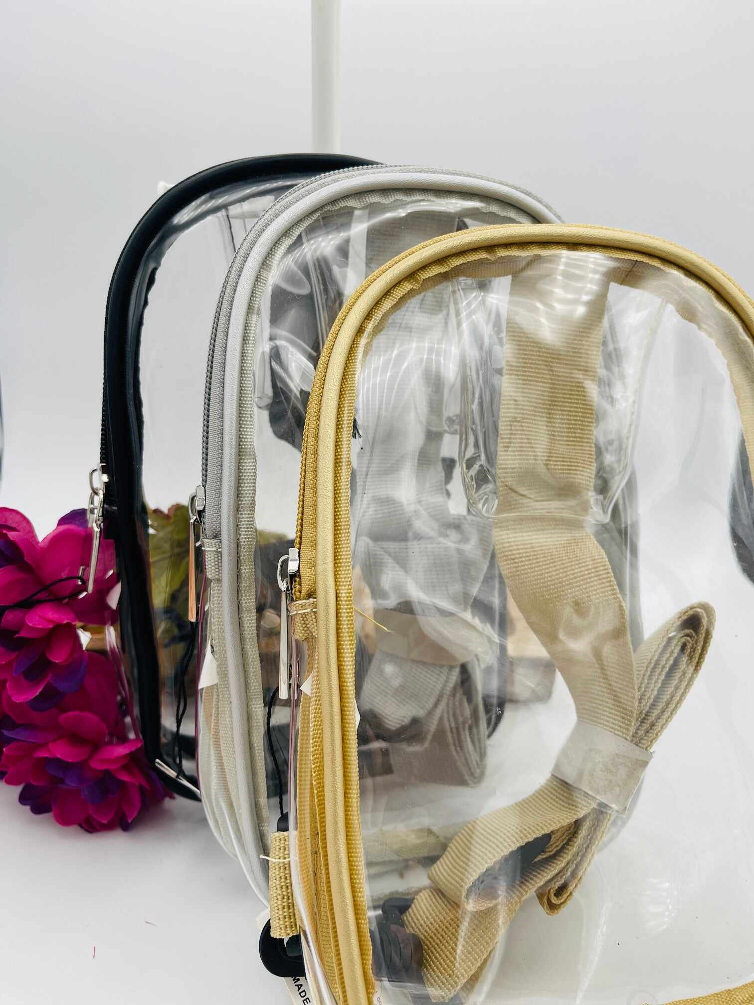 Clear Crossbody Handbag With Adjustable Strap- Multiple Colors!
