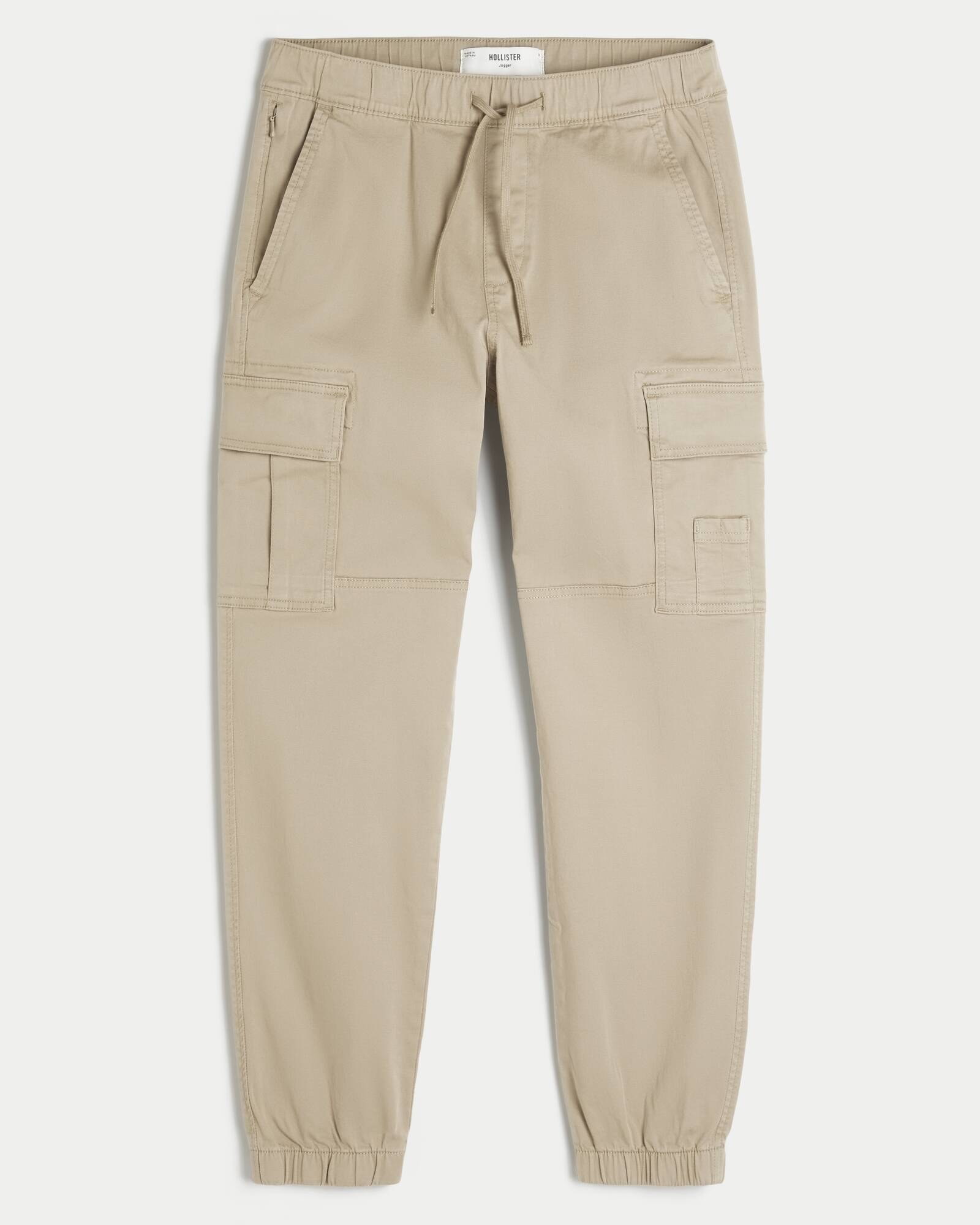 Relaxed Twill Cargo Joggers