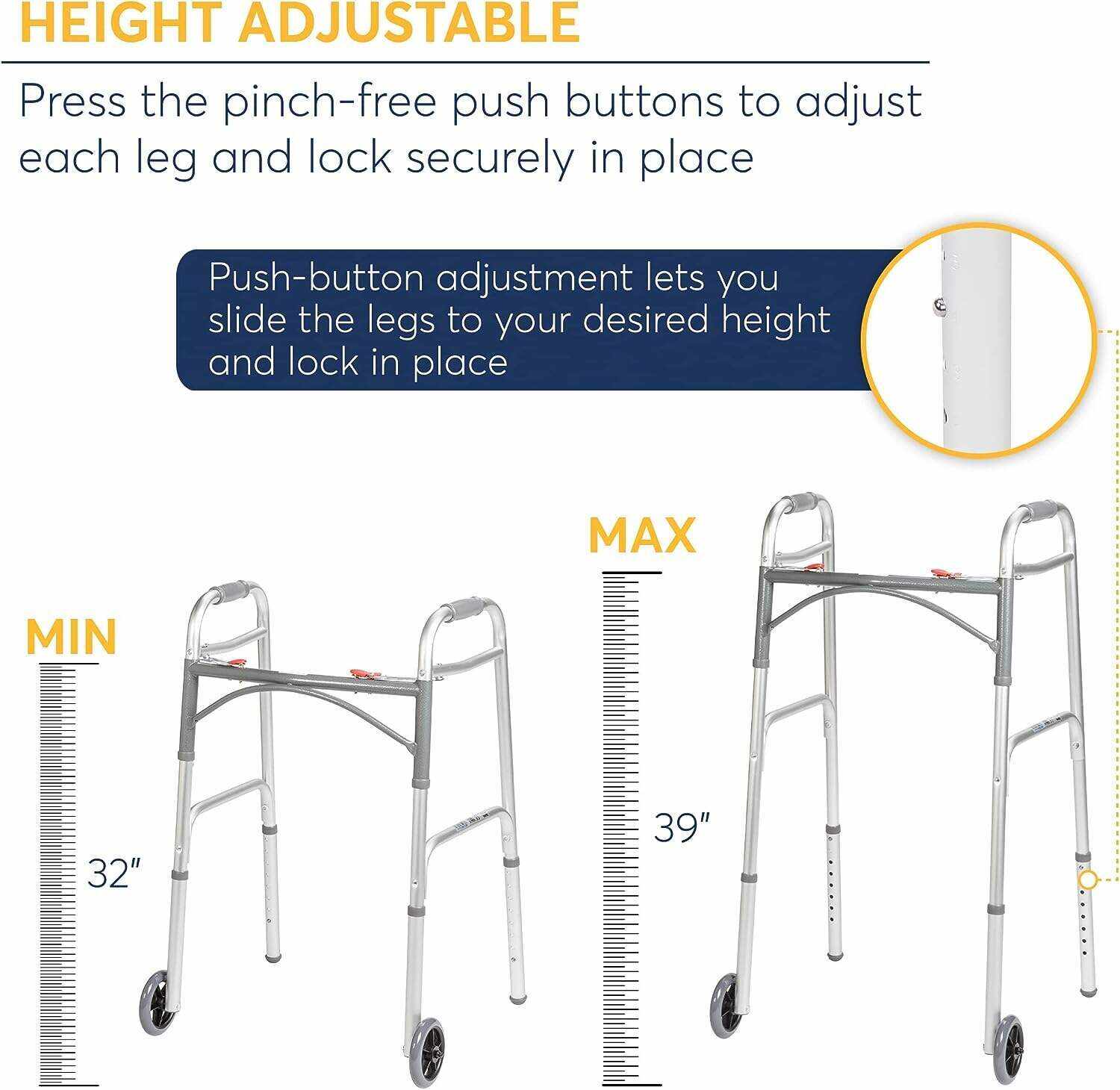 Drive Medical BLS18FBD-ELR Blue Streak Lightweight Wheelchair with Swing-Away Elevating Leg Rests and Flip-Back Arms