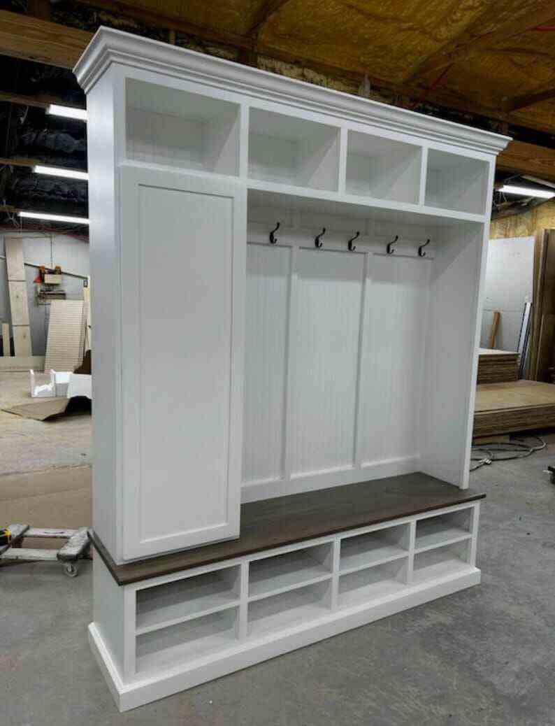 READY TO SHIP! mudroom locker hall tree bench