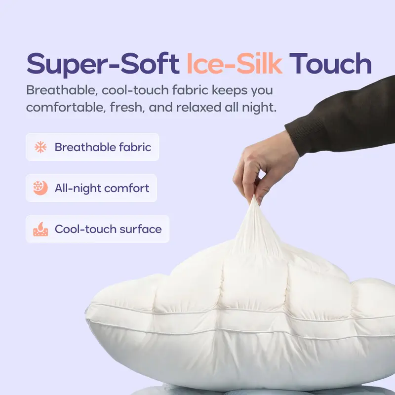 🔥Hot Sale 69% OFF✨Puff Pillow Ice Silk Bed Pillow