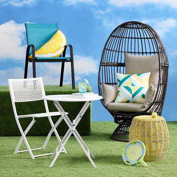 Stackable Sling Patio Chair, Teal