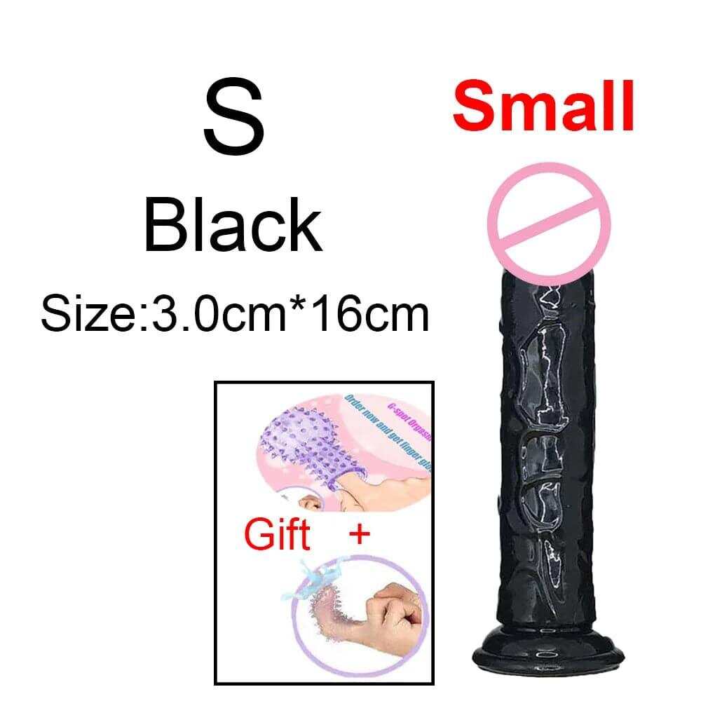 Transparent Jelly Dildo – Large Suction Cup Dildo in 5 Colors for Anal & Vaginal Play