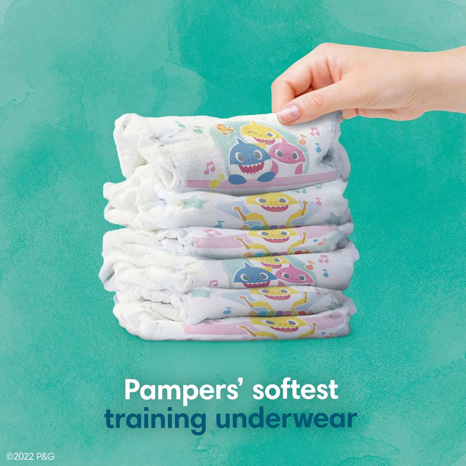 Pampers Pure Protection Training Pants Baby Shark - Size 3T-4T, 92 Count, Premium Hypoallergenic Training Underwear