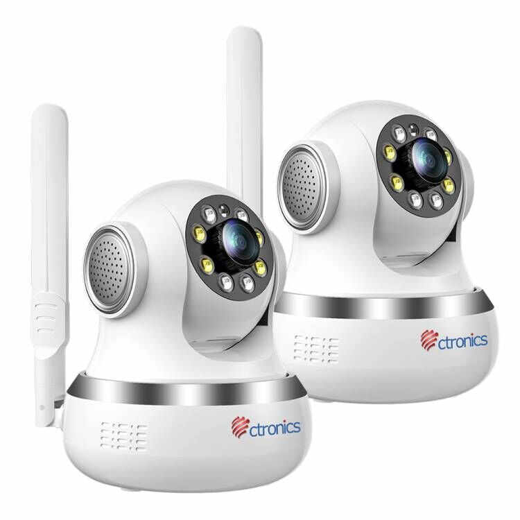 【2nd item $19.99】Ctronics 4G LTE Indoor Surveillance Camera with SIM Card & 360° PTZ Motion/People Auto Detection