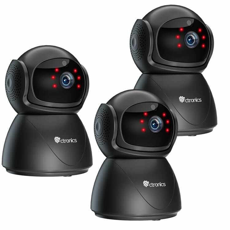 5MP PTZ Indoor Security Camera Ctronics CCTV WiFi Surveillance Camera with Auto Tracking