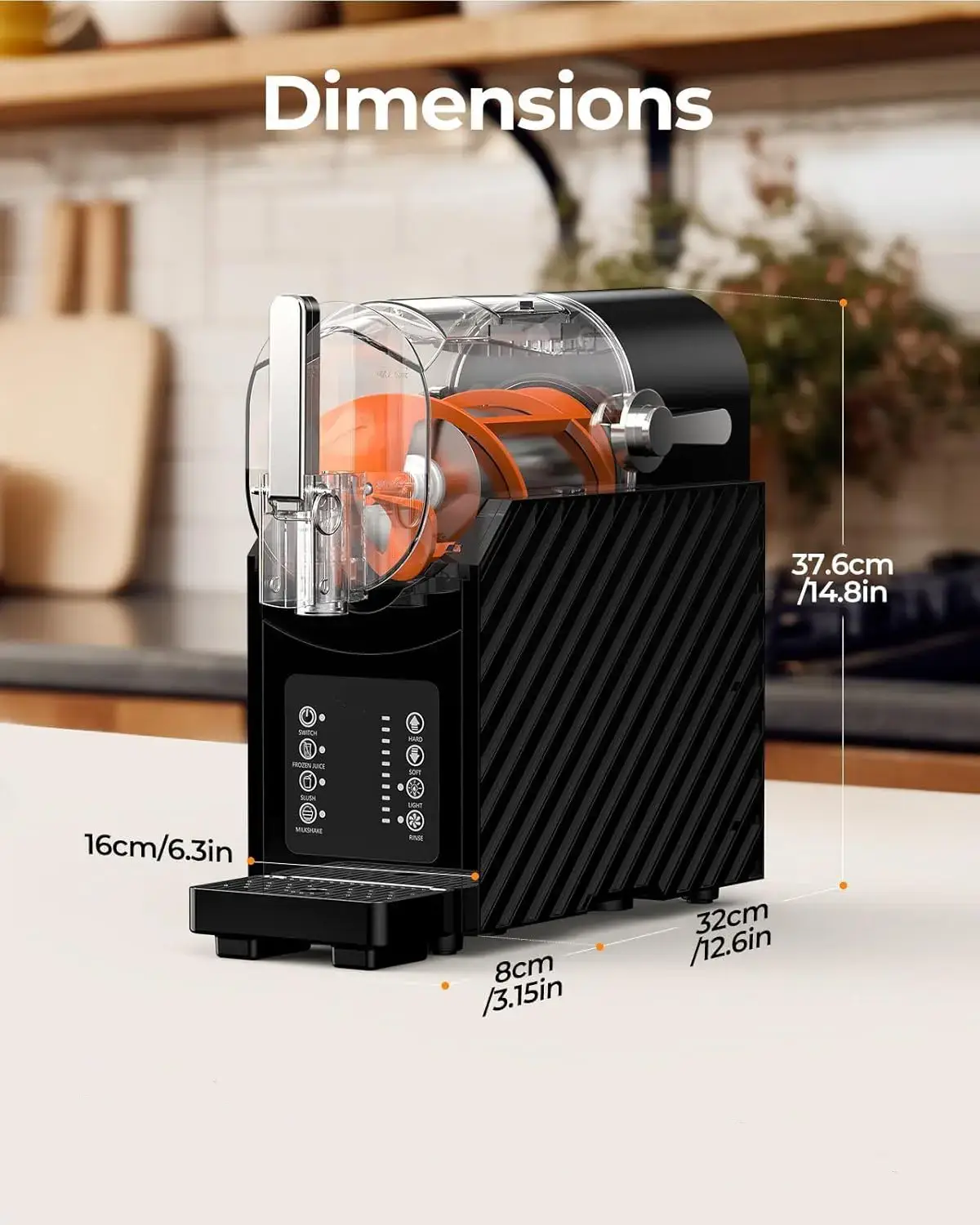 Slushie Machine with Self-Cleaning, 3 Preset Programs Slushie Maker, Professional Slushy Machine for Home, No Ice Needed Frozen Drink Maker for Margaritas & Milkshakes Smoothie