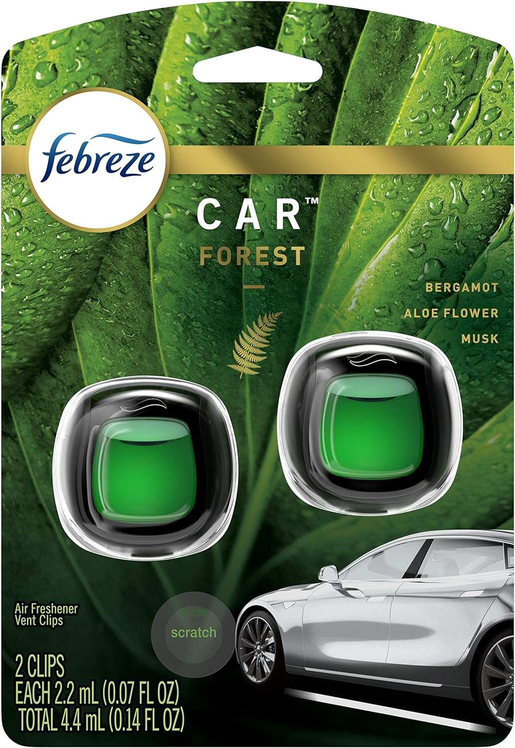 Febreze Car Air Fresheners, New Car Scent, Odor Eliminator for Strong Odors Car Vent Clips (2 Count)