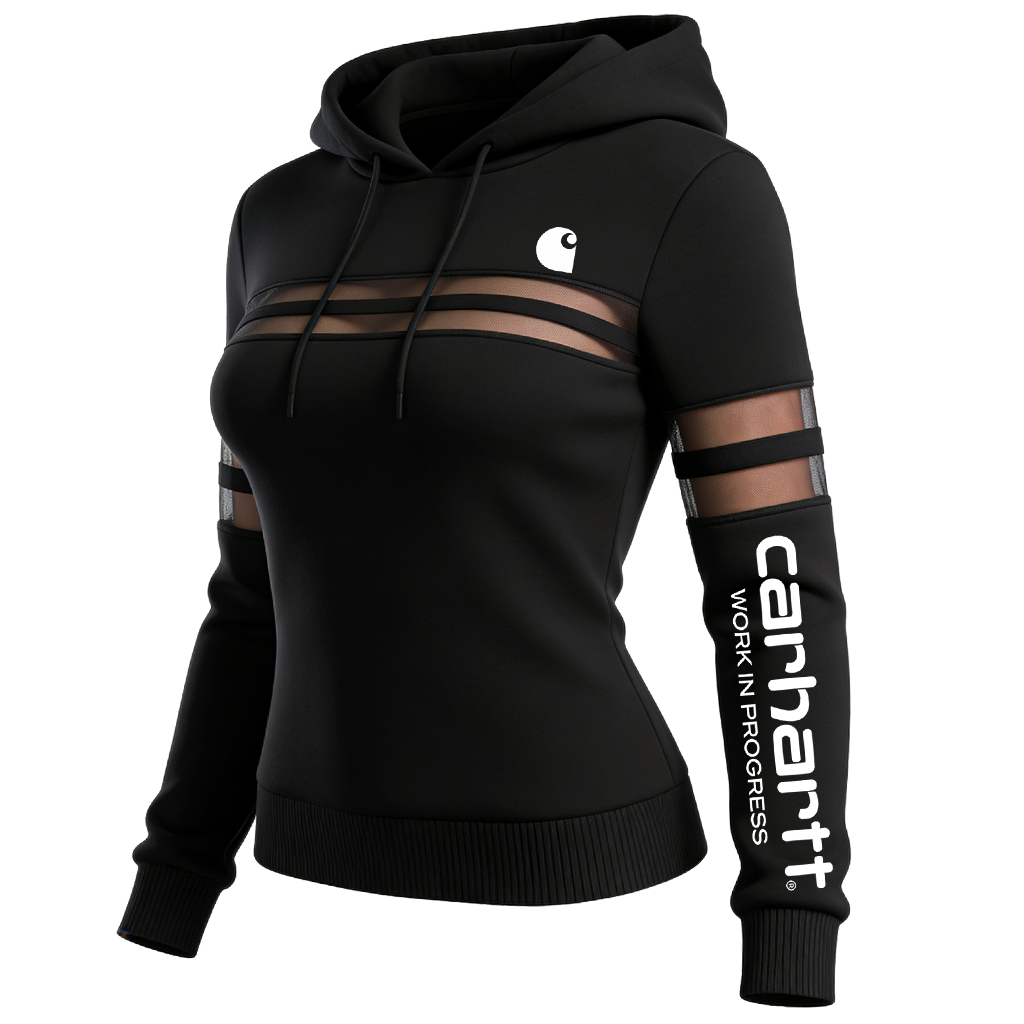 Women's Work In Progress Hoodie With Mesh Detailing