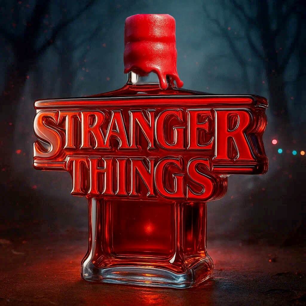 Stranger Things LOGO Whiskey Bottle
