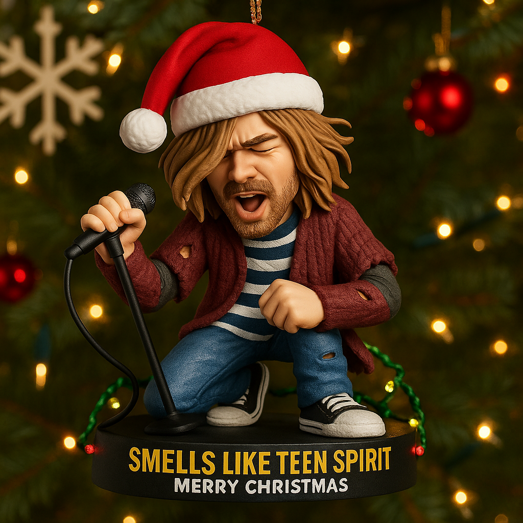 Kurt Cobain 2025 Stylized Christmas Ornament Collection – Smells Like Christmas Edition