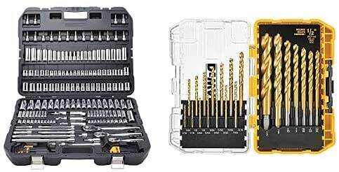 Mechanics Tool Set, SAE and Metric, 1/2, 1/4, 3/8 Drive Sizes, 192-Piece