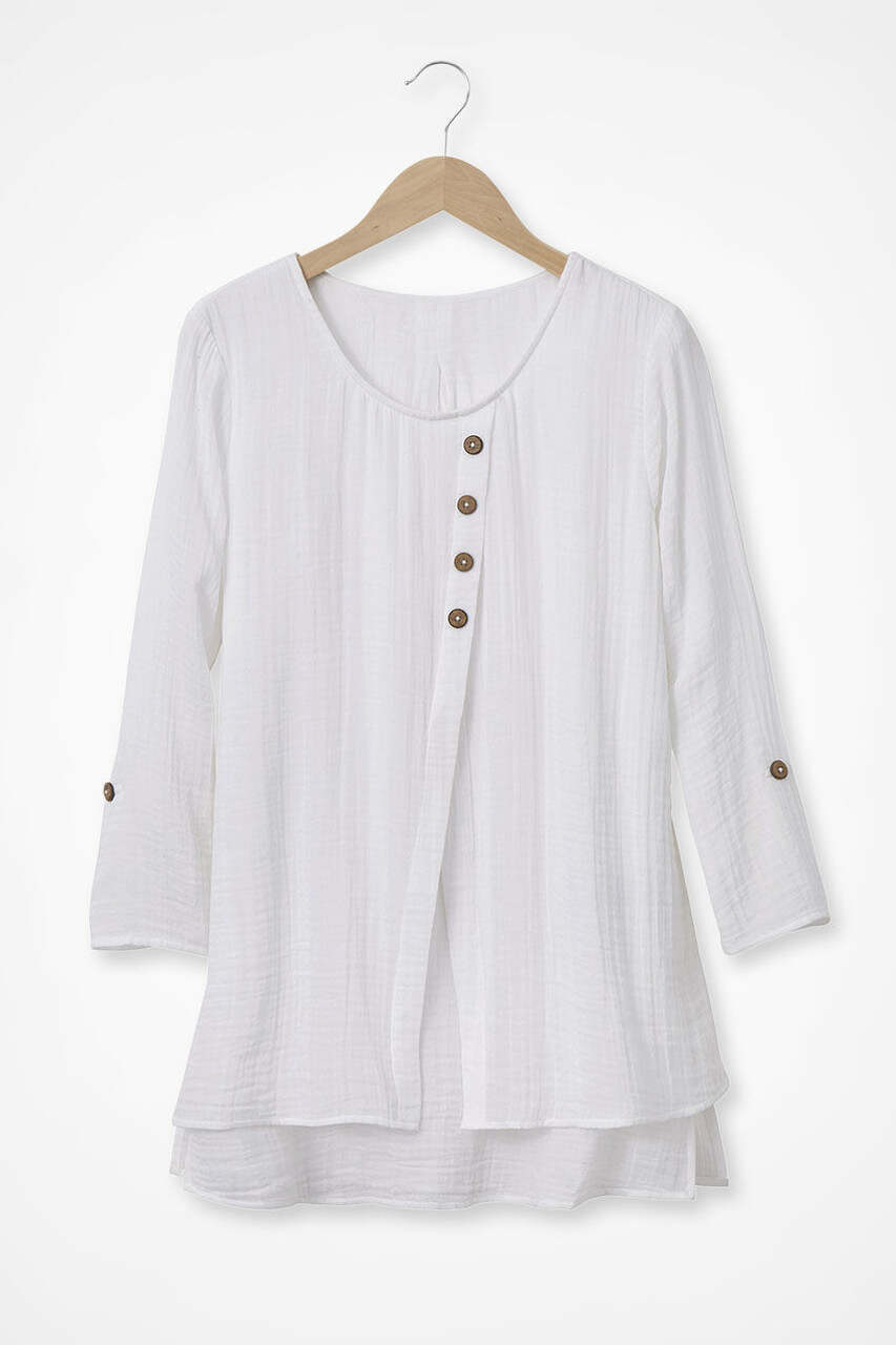Light as Air Gauze Pullover Tunic Top