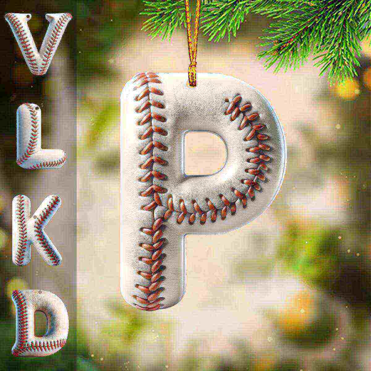 ⚾Personalized Baseball Letter Ornament