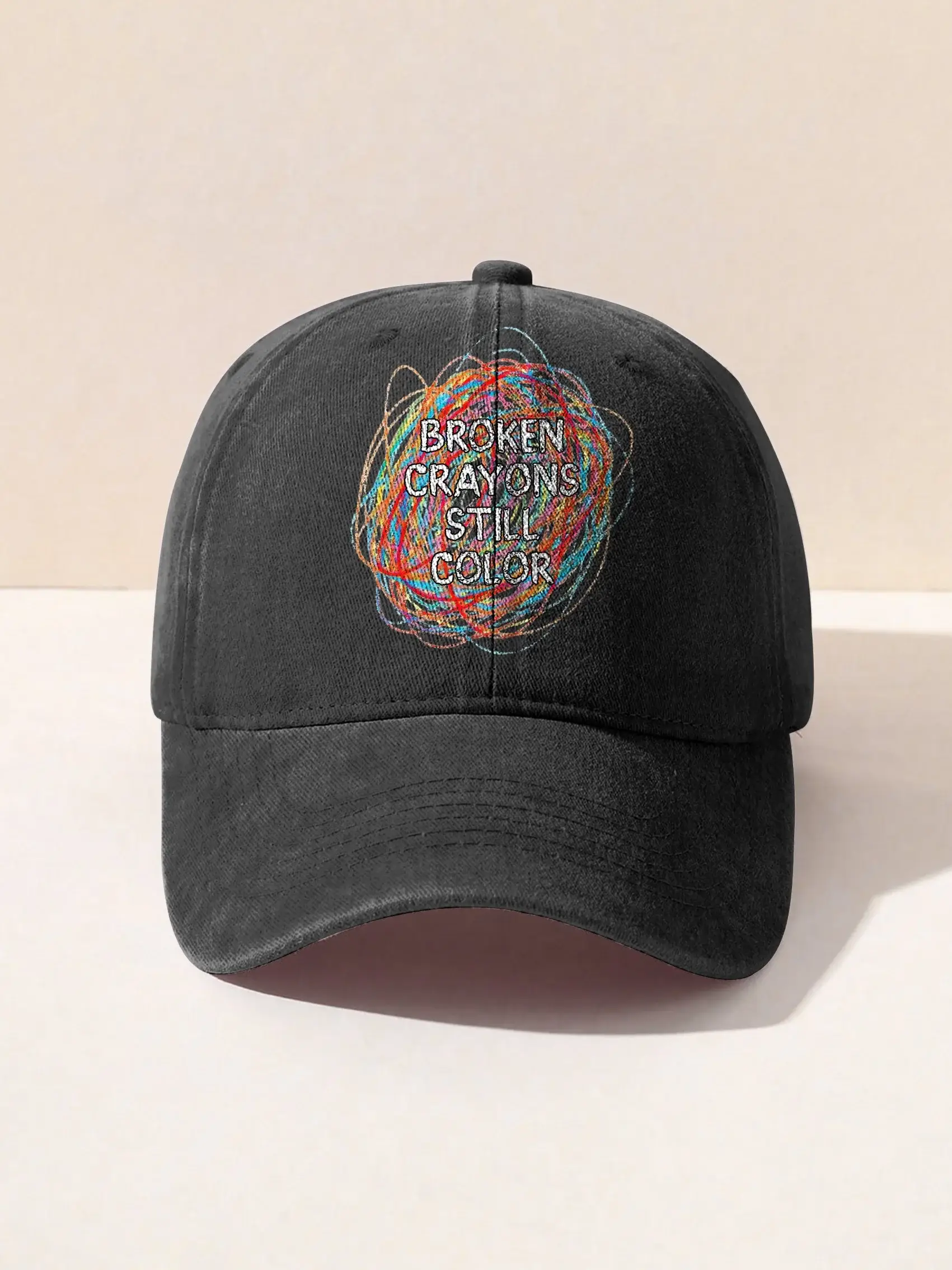 Broken Crayons Still Color Mental Health Awareness Encourage Print Casual Hats
