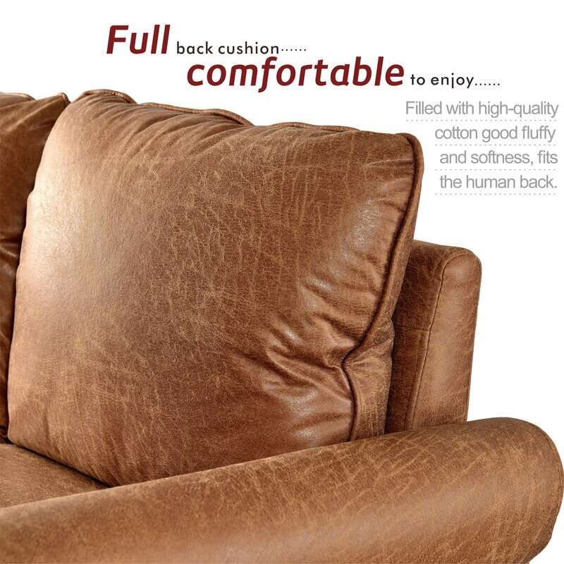 Ainsley 73.6'' Vegan Leather Sofa
