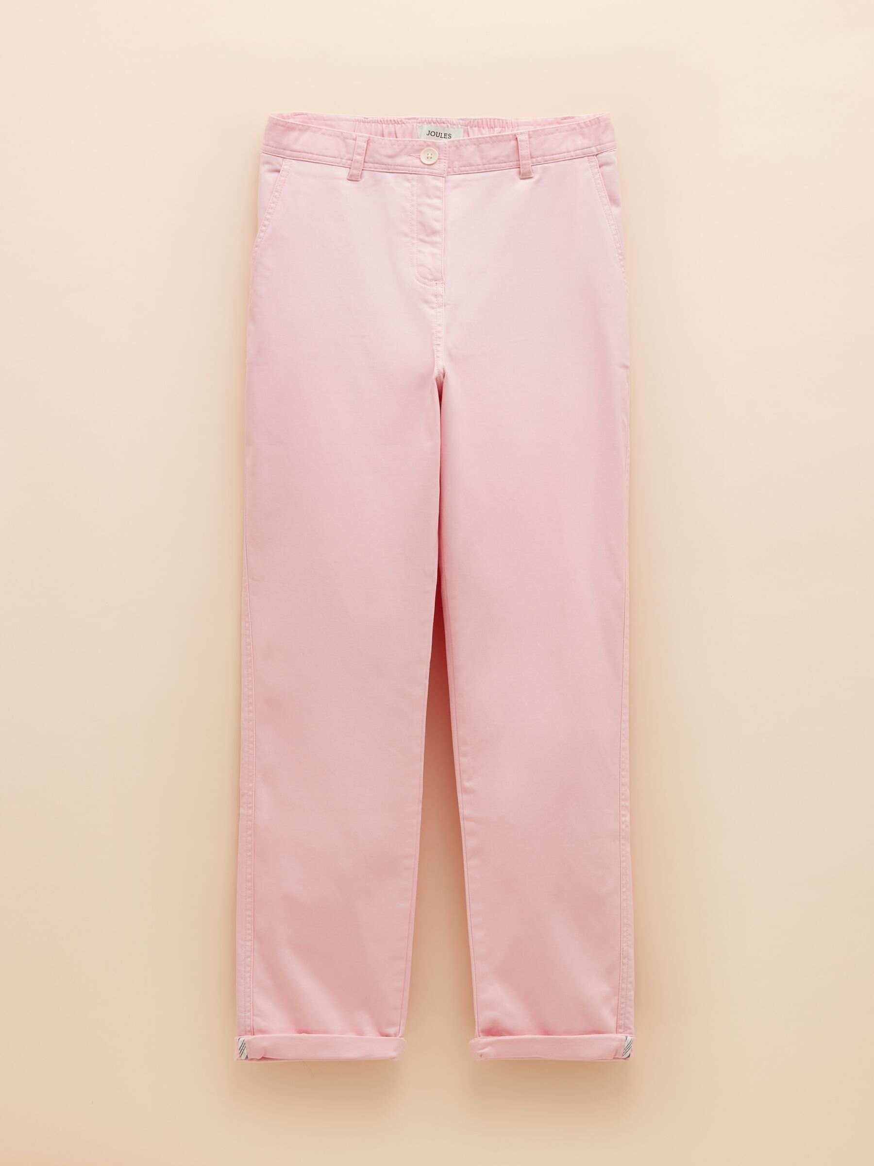 Slim Straight Pink Chino Trousers