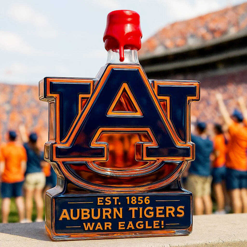 Auburn Tigers Limited Edition Whiskey Bottle