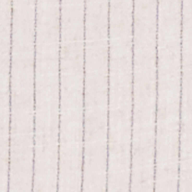 Linen Pinstripe Scoop Neck Cap Sleeve Top