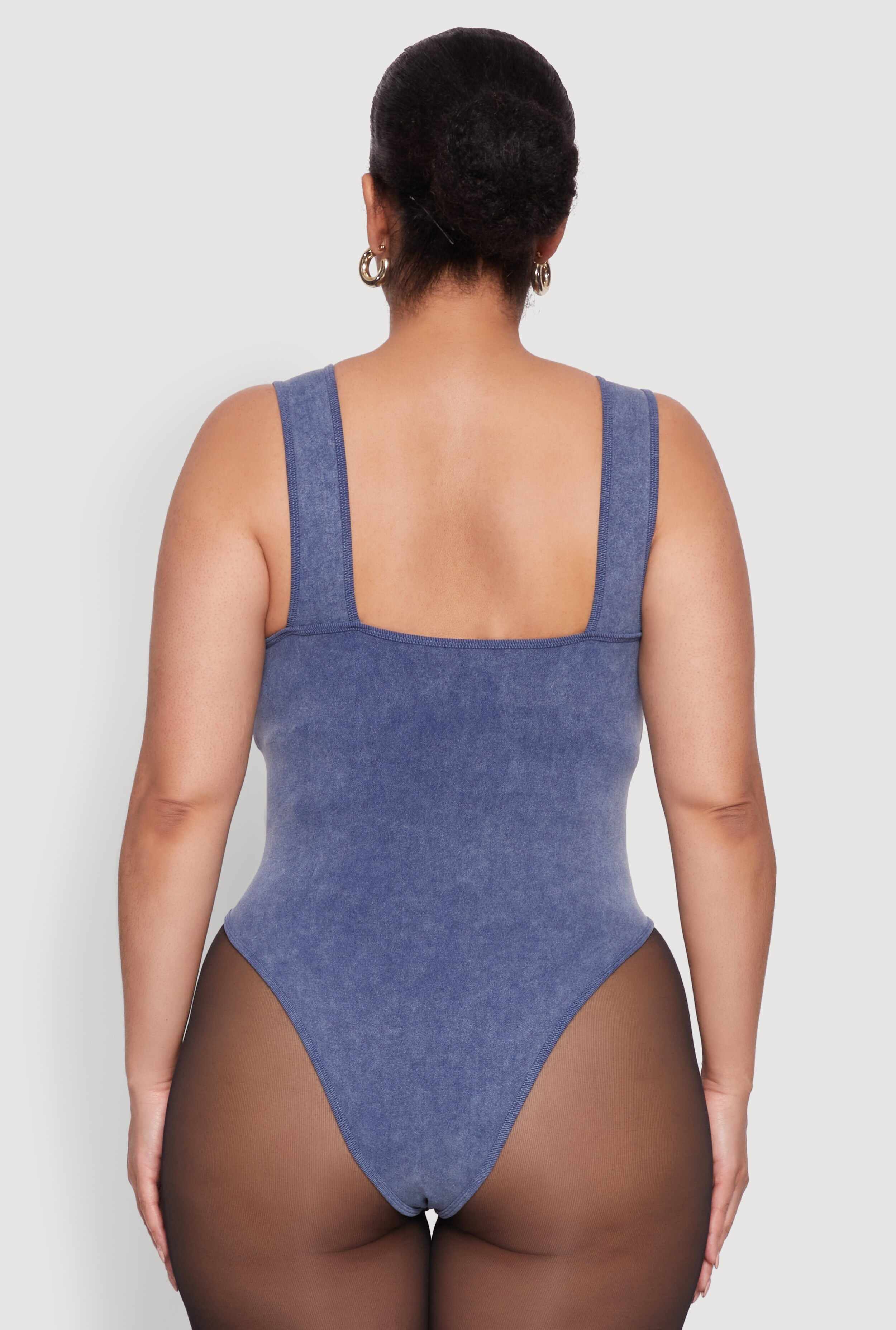 Plus Size Mineral Wash Tank Bodysuit