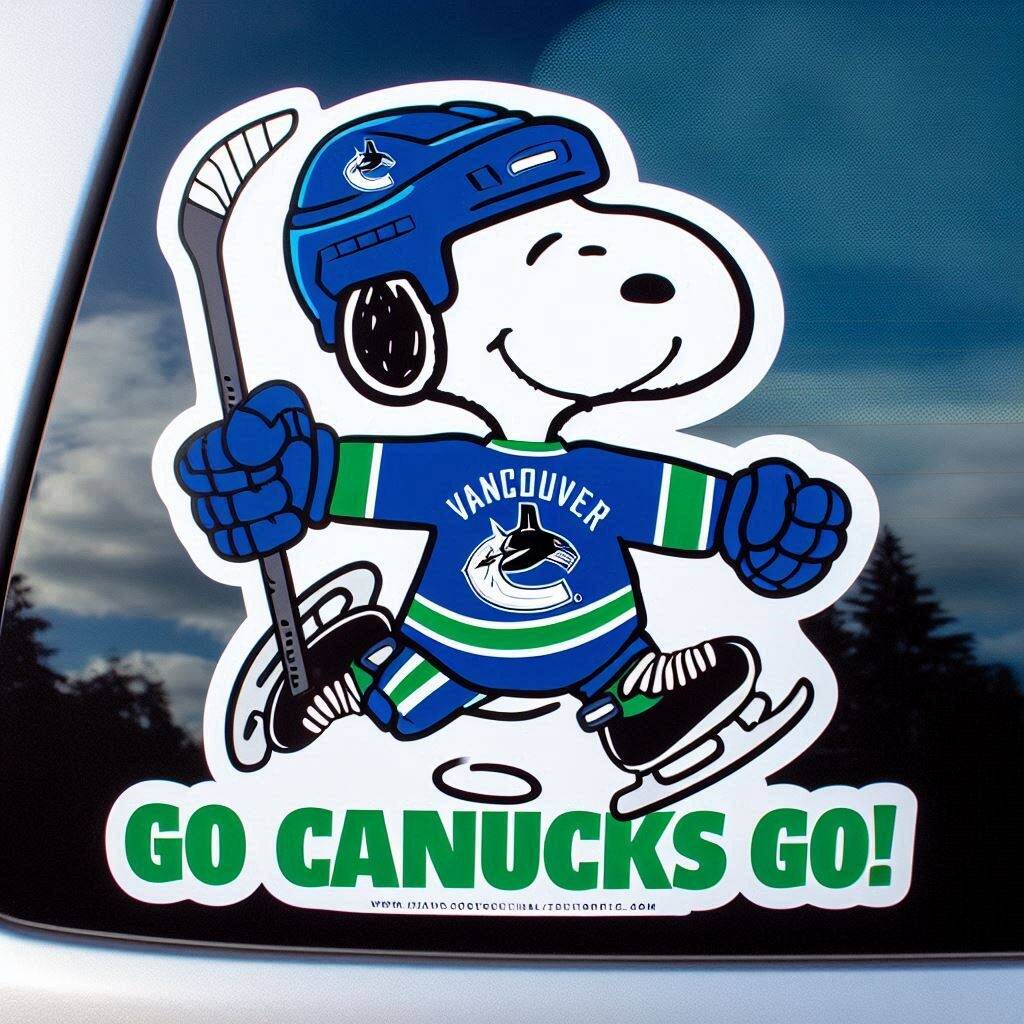 Snoopy NHL Car Decal