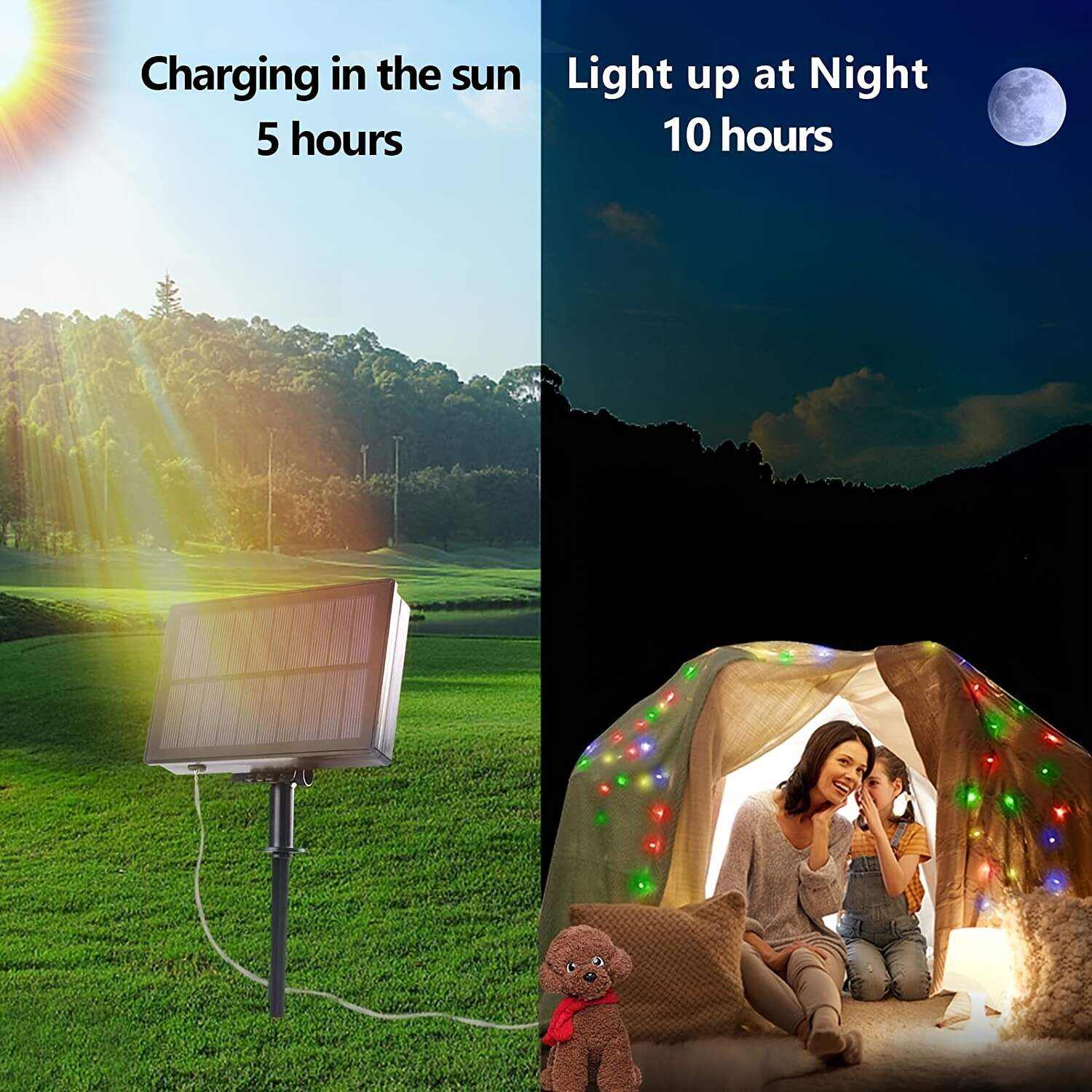 Outdoor Solar String Lights, 164ft 500 Led Solar Powered Fairy Lights With 8 Modes Waterproof Decoration Copper Wire Lights For Patio Yard Trees Christmas Wedding Party