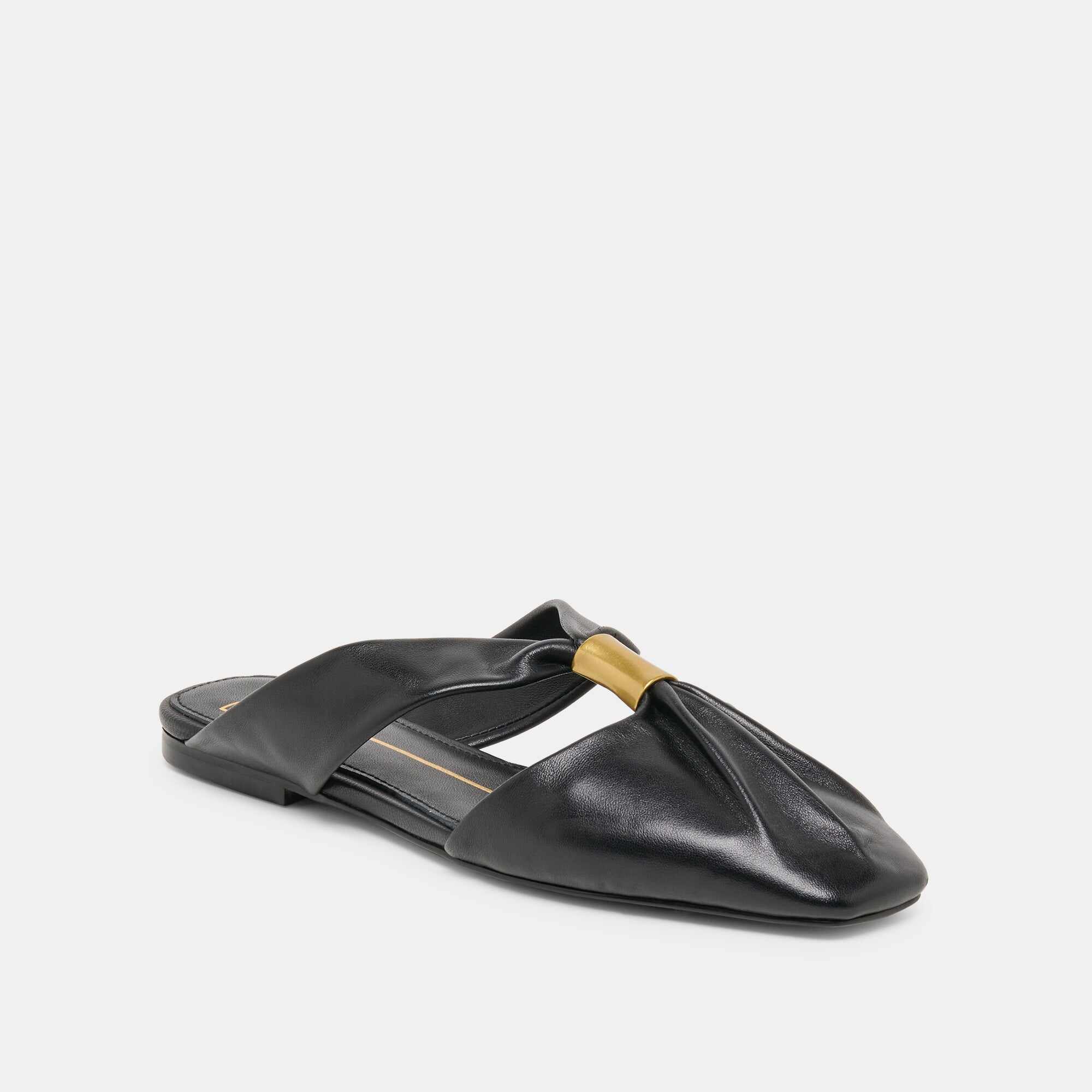 FRANEY FLATS BLACK LEATHER