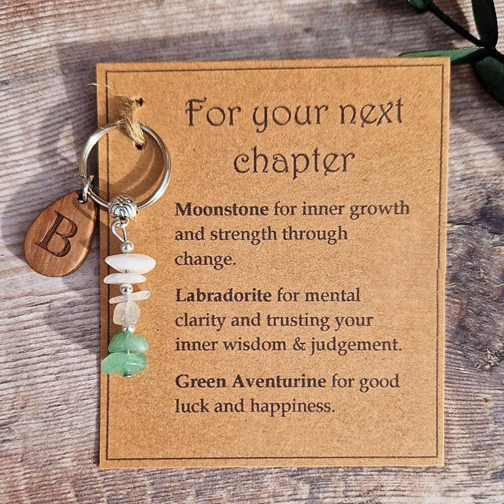 For Your Next Chapter Crystal Keyring
