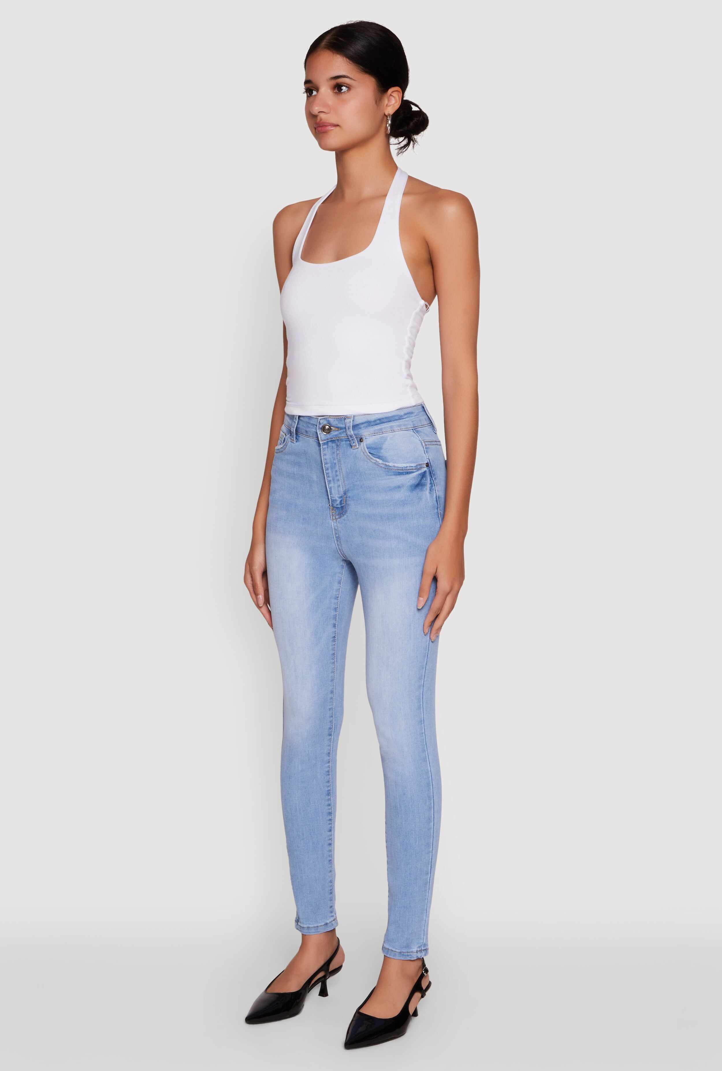 WAX High Waisted Stretch Skinny Jeans