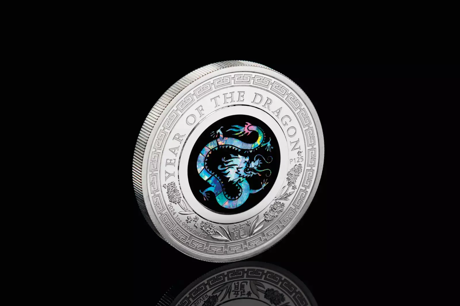 2024 Australia Opal Series Lunar Year of the Dragon 1oz Silver Proof $1 Coin