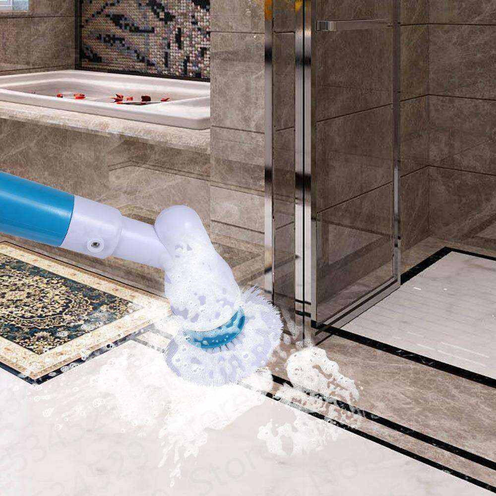 Electric Power Cleaning Scrubber with Extension Handle