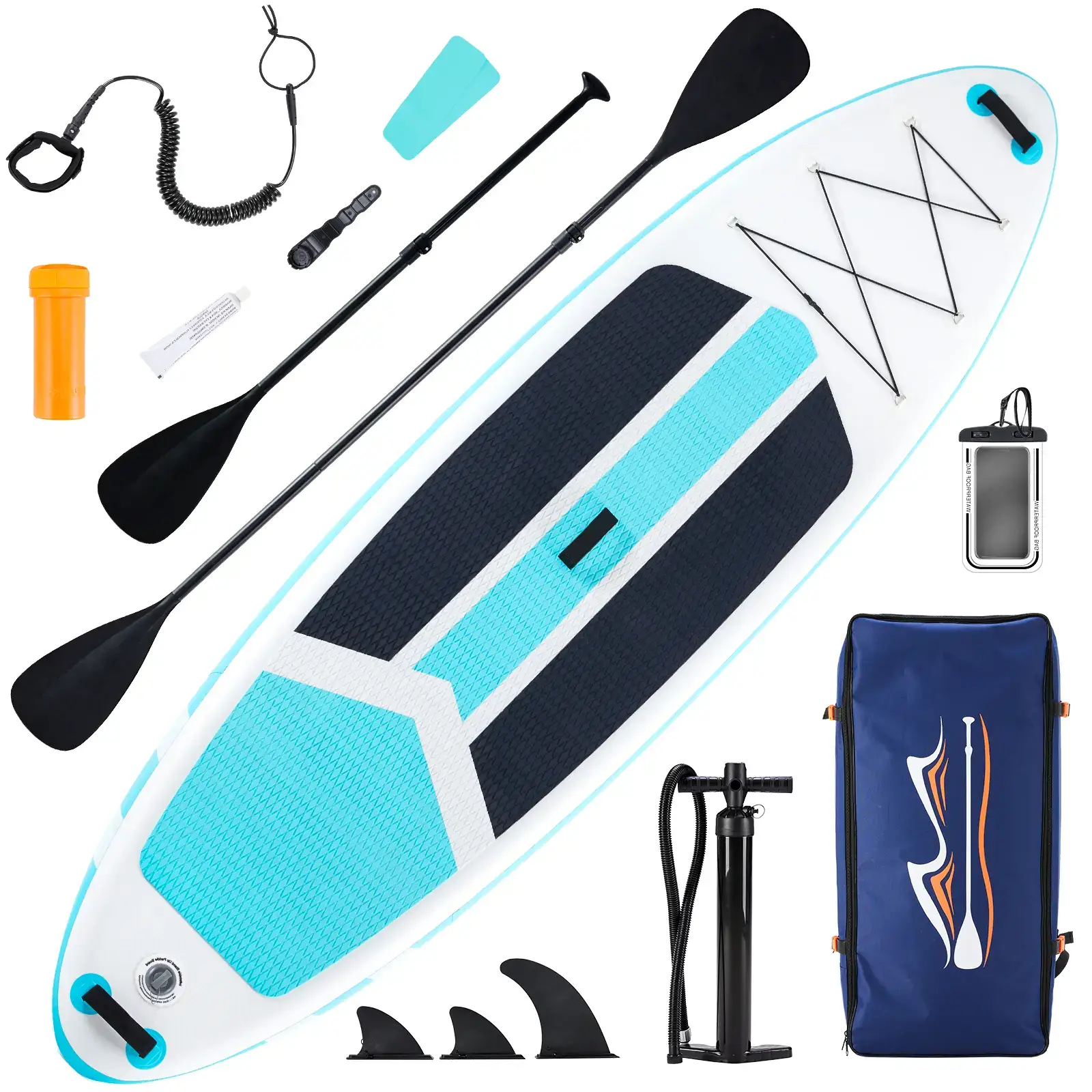 Premium SUP Inflatable Stand Up Paddle Board with 2-in-1 Paddle, Wide Stable Design, Non-Slip Comfort Deck for Adults & Youth, Non-Slip Comfort Deck