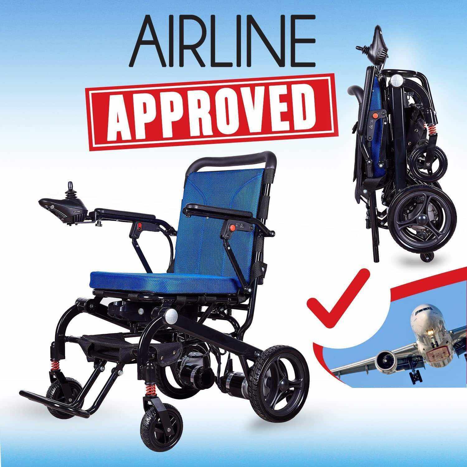 Rubicon DX06 Super Lightweight Electric Wheelchairs - Easy to Use - 12 mi Cruise Range - Detachable Battery 10AH - Liftable Armrest- Travel Size Foldable Power Wheelchair - Serviced from USA (Model1)