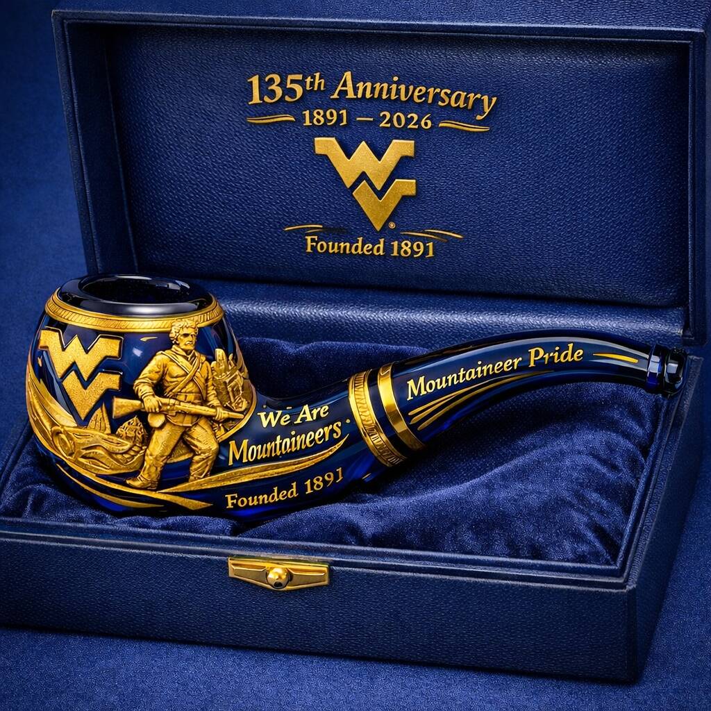 West Virginia Mountaineers 135th Anniversary Pipe