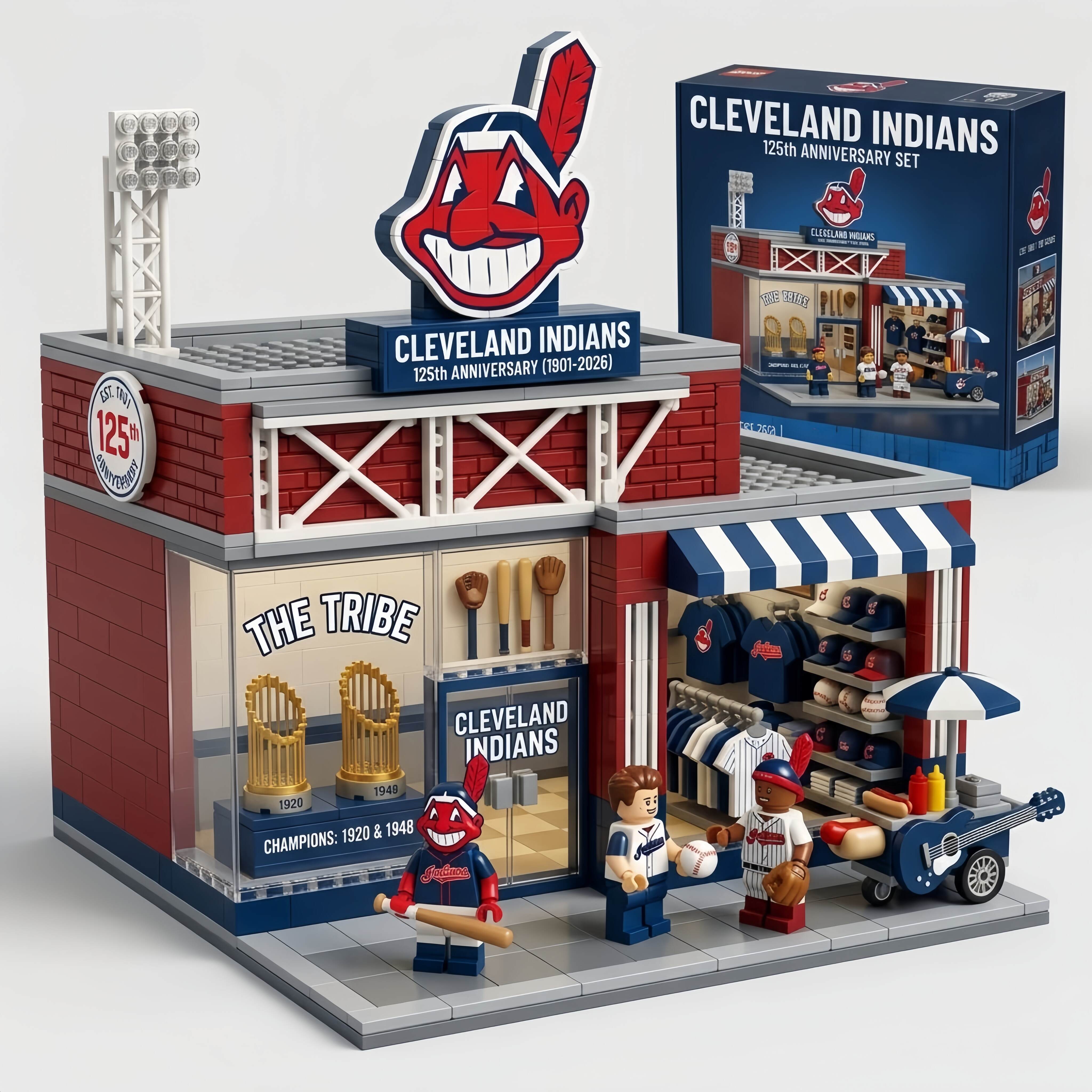 Cleveland Indians 125th Anniversary Collection Building Blocks Set
